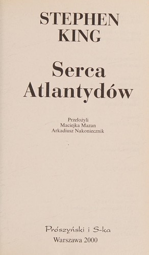 Serca Atlantydow (Polish language, 2000, Proszynski i s-ka)