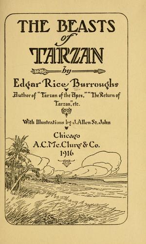 The beasts of Tarzan (1916, A.C. McClurg & Co.)