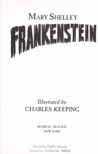 Frankenstein (1988, Bedrick/Blackie)