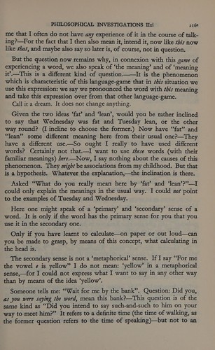 Philosophical investigations (1953, Macmillan)