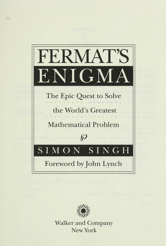 Fermat's Enigma (Paperback, 1997, Walker and Company)