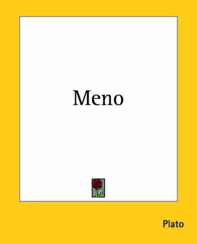 Plato: Meno (Paperback, 2004, Kessinger Publishing)