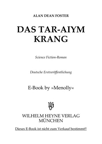 Alan Dean Foster: Das Tar-Aiym-Krang (German language, 1979, Heyne)