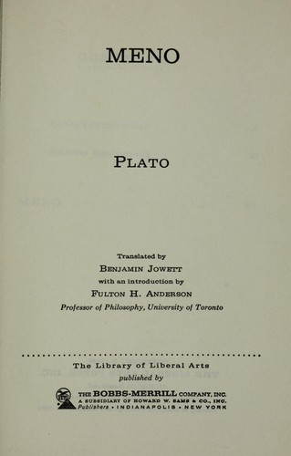 Plato: Meno