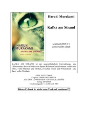 Kafka am strand (German language, 2004, DuMont)