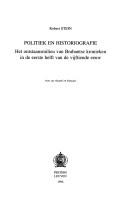 Stein, Robert: Politiek en historiografie (Dutch language, 1994, Peeters)