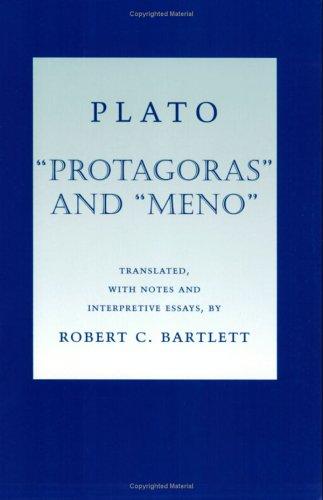 Plato: "Protagoras" and "Meno" (Paperback, 2004, Cornell University Press)