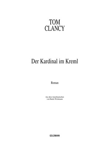 Der Kardinal im Kreml (German language, 1988, Goldmann)