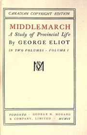 George Eliot: Middlemarch (1902, G.N. Morang)