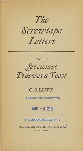 C. S. Lewis: The Screwtape Letters (Paperback, 1961, Macmillan Publishing Company)