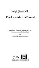 The late Mattia Pascal (1987, Dedalus)