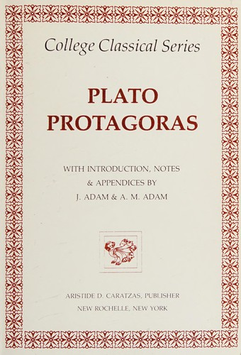 Plato: Protagoras (Paperback, 1984, Aristide D. Caratzas, Publisher)