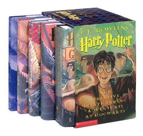 Harry Potter Hardcover Box Set with Leather Bookmark (2003)