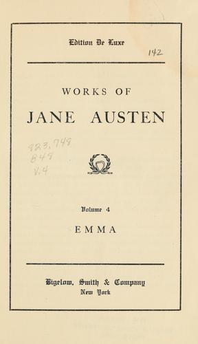 Jane Austen: Works of Jane Austen (1905, Bigelow, Smith & Co.)