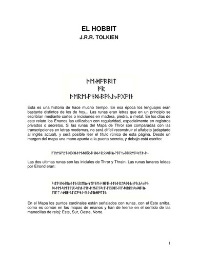 The Hobbit (Spanish language, 2011, Texto Online)
