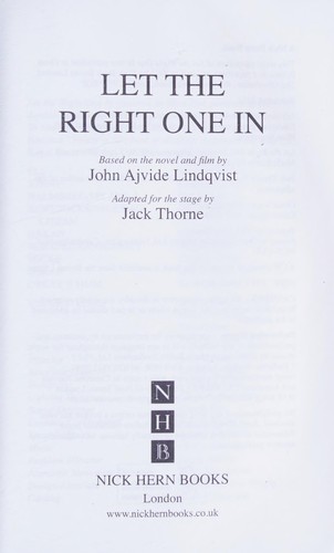 Let the Right One In (2013, Hern Books, Limited, Nick)
