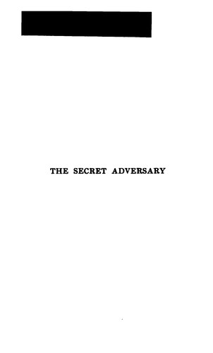 The Secret Adversary (1922, Dodd, Mead and Company)