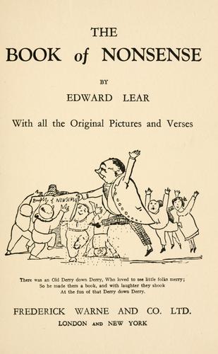 Edward Lear: A book of nonsense (187, F. Warne & Co.)