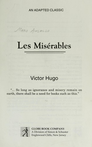 Les misérables (1993, Globe Book Co.)