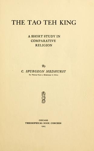 The Tao Teh King (1905, Theosophical Book Concern)