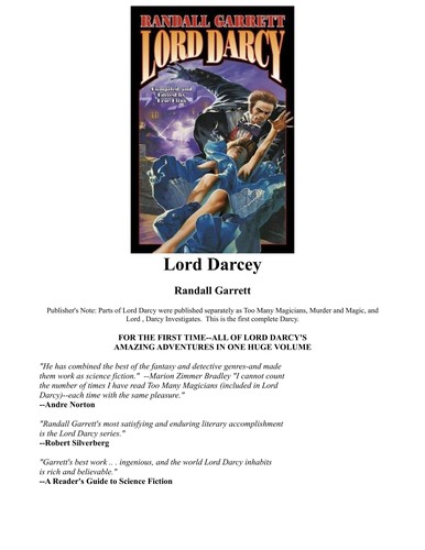 Randall Garrett: Lord Darcy (2004, Baen)