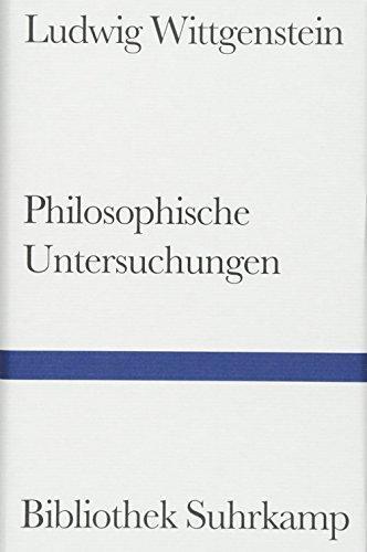 Philosophische Untersuchungen (German language, 2003, Suhrkamp Verlag)