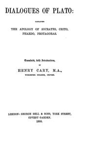 None None, Plato: Dialogues of Plato (1888, George Bell & Sons)